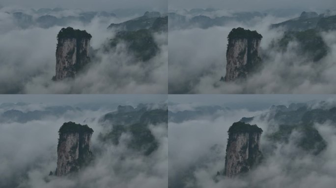 云雾里的山峰