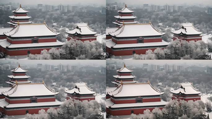 北京冬天雪景