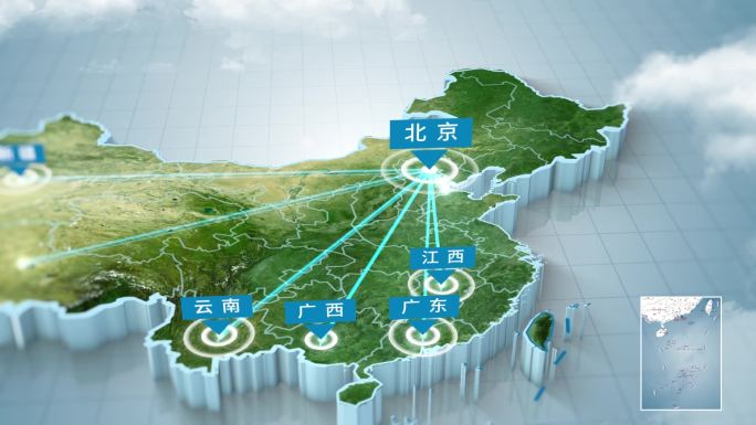简洁中国地图