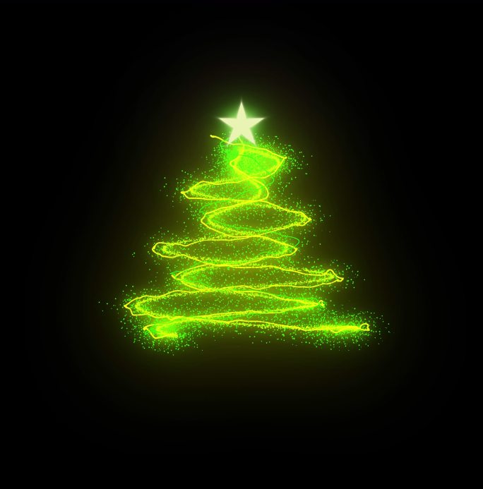 抽象粒子圣诞树