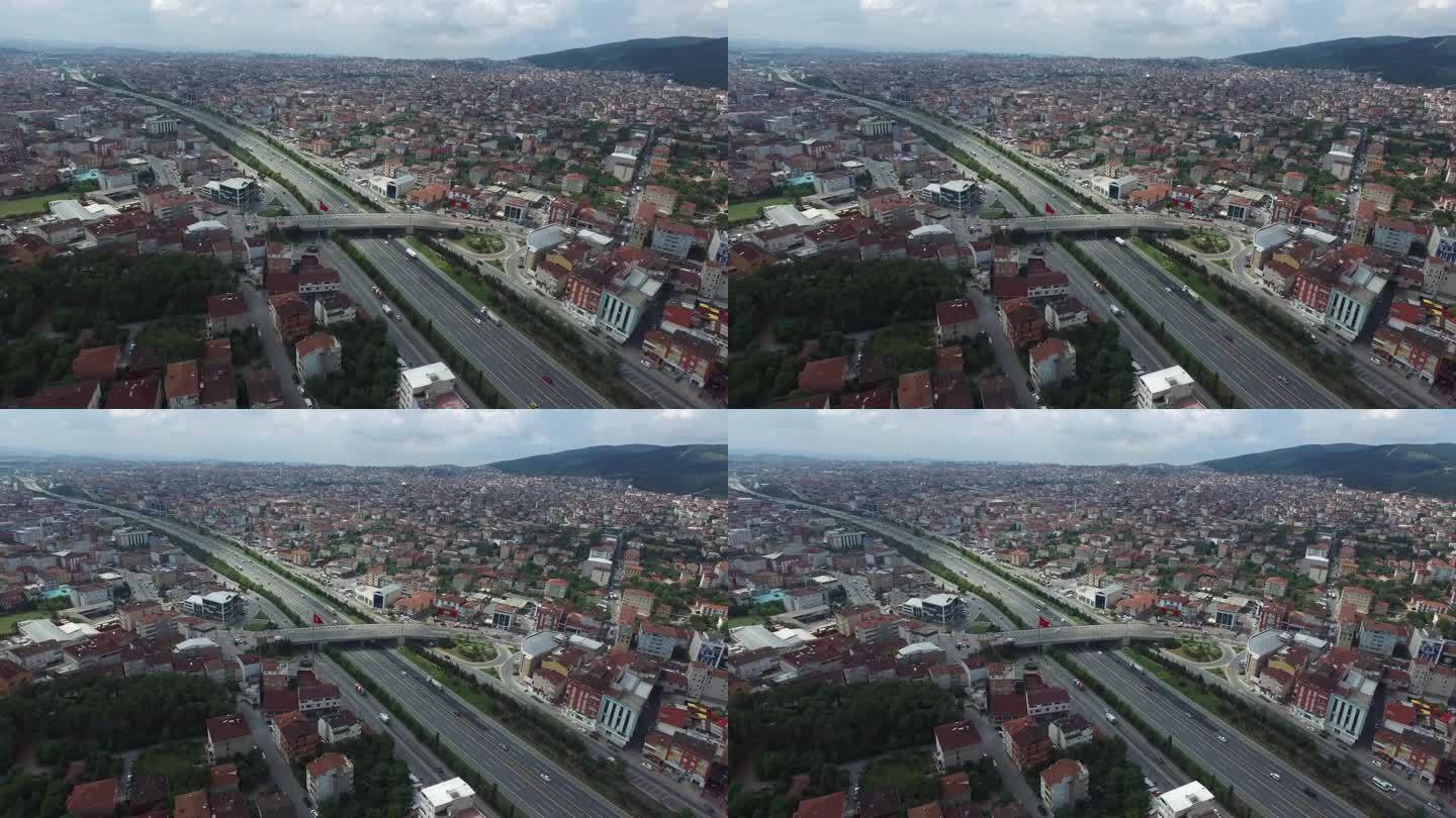 伊斯坦布尔的空中无人机视图