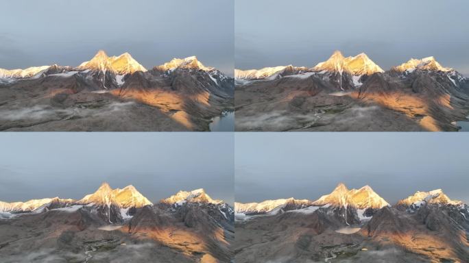 西藏阿玛直米雪山航拍2