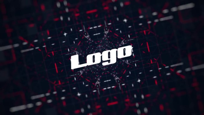抽象数码科技风格logo文字片头