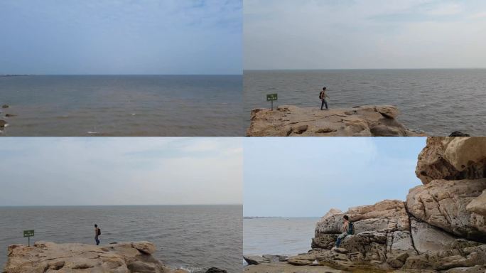 夏末海边海岛孤独寥落感风景