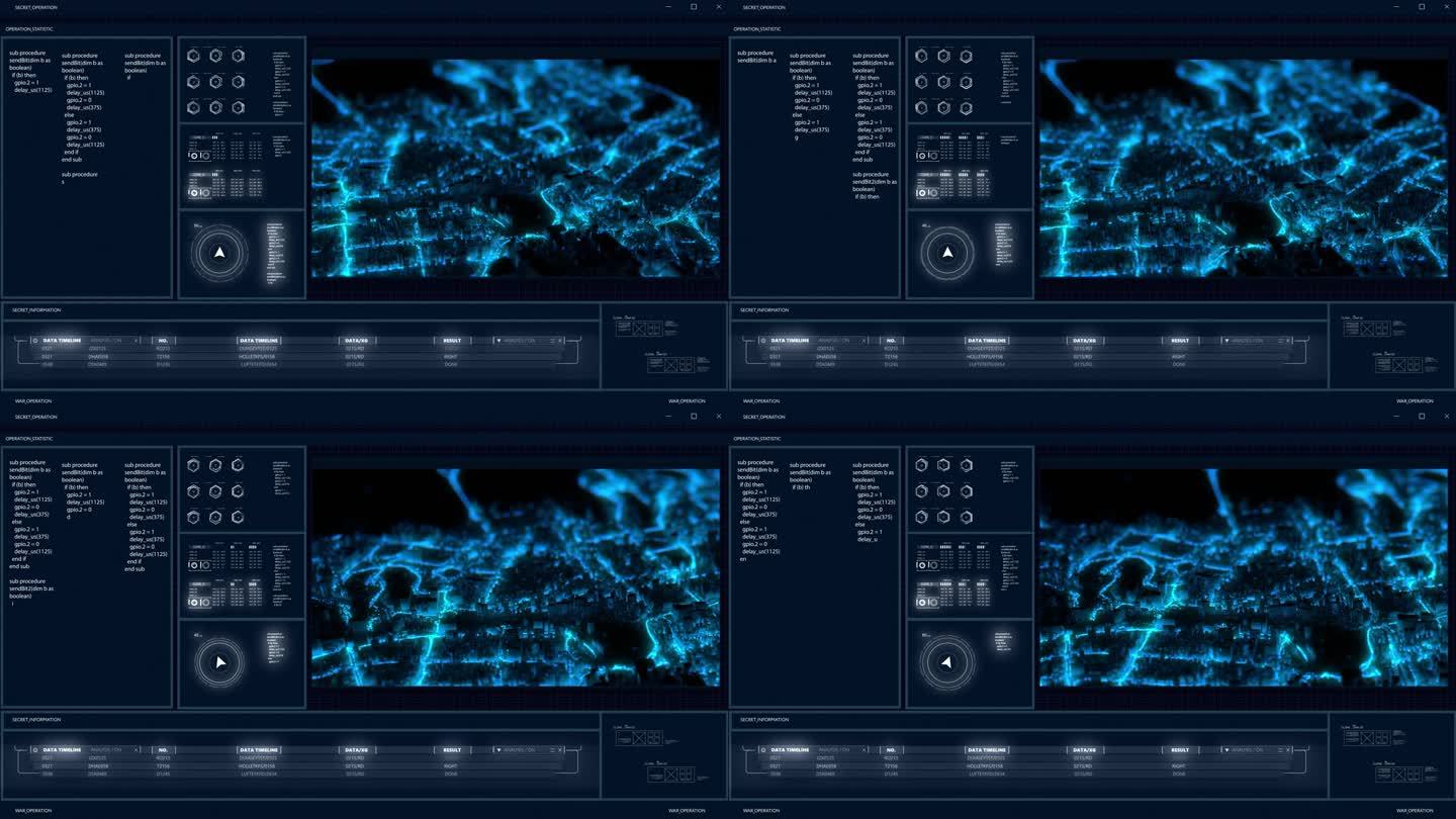 未来应用扫描城市全息科技城市科技大屏科技