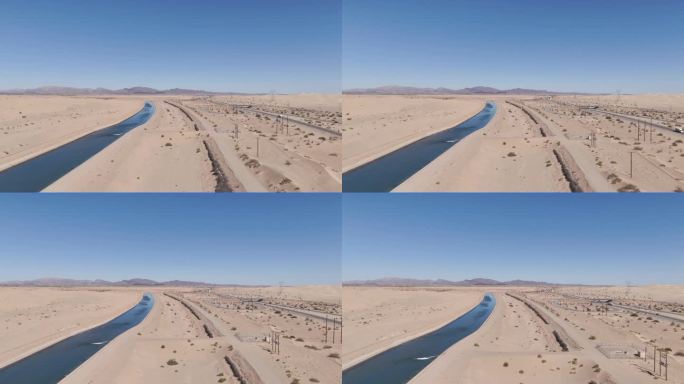 流经亚利桑那沙漠的运河，尤马