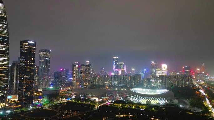 深圳城市夜景航拍