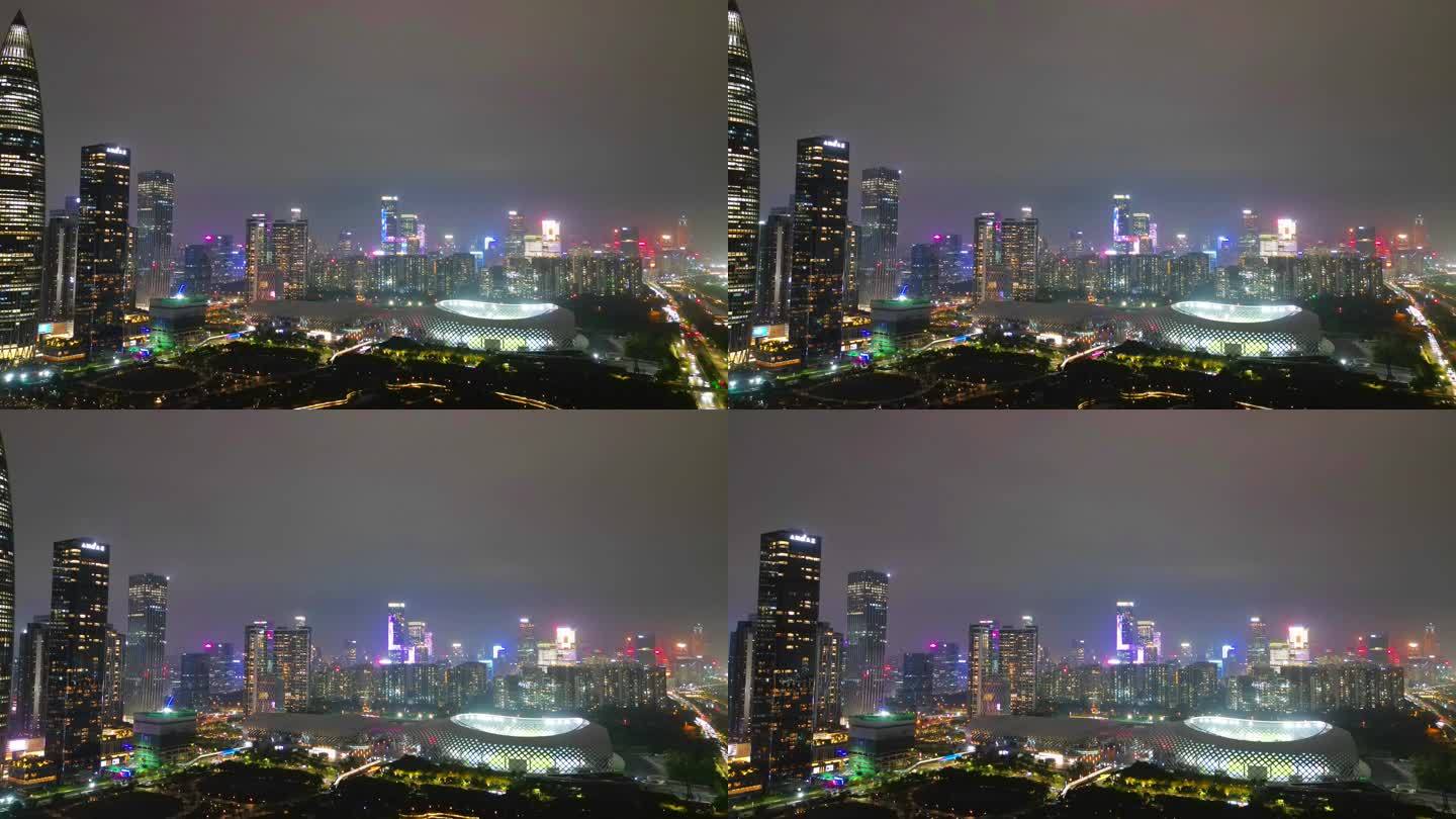 深圳城市夜景航拍