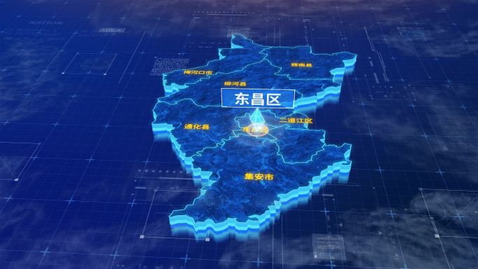 通化市东昌区蓝色三维科技区位地图