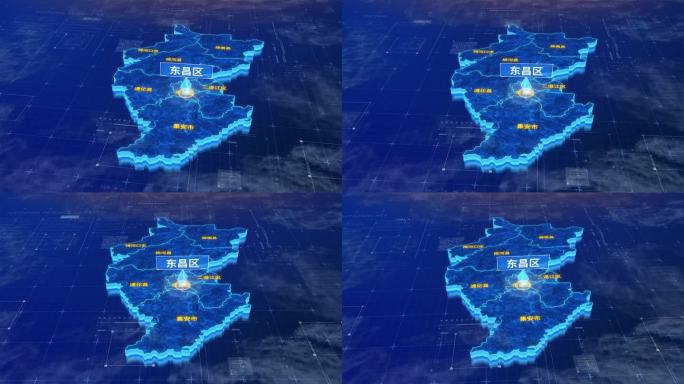 通化市东昌区蓝色三维科技区位地图
