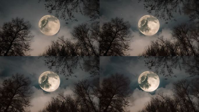 圆月明月月亮升起  月 中秋明月