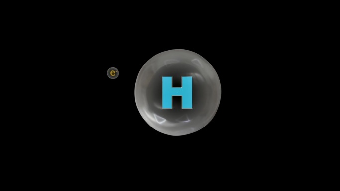 代表氢社会的氢原子动画