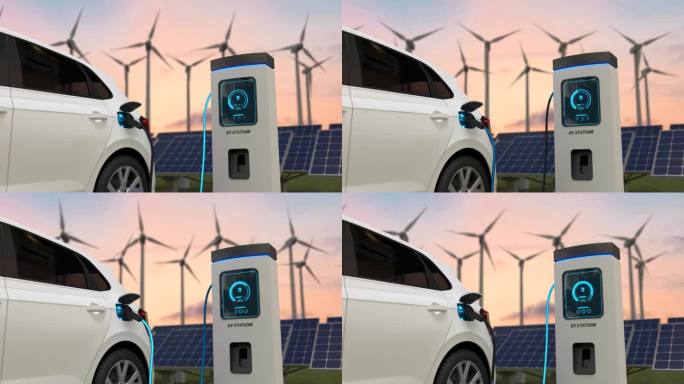 电动汽车充电站，清洁能源充电技术，电动汽车充电