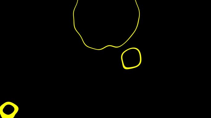 4K抽象冲击波黄色圆圈表面背景
