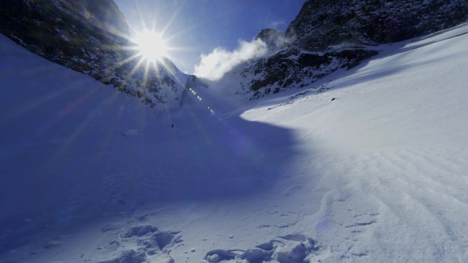 吉林长白山雪景空镜