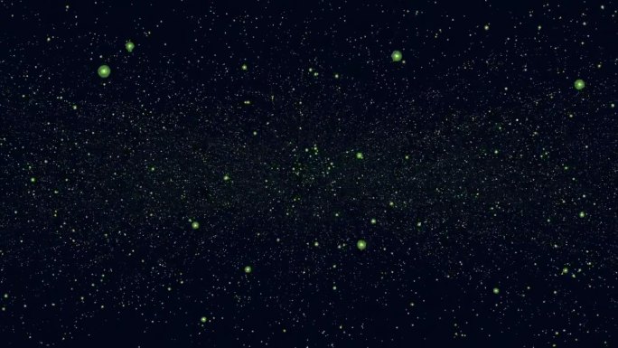 迷人的绿光照亮了繁星满天的夜空