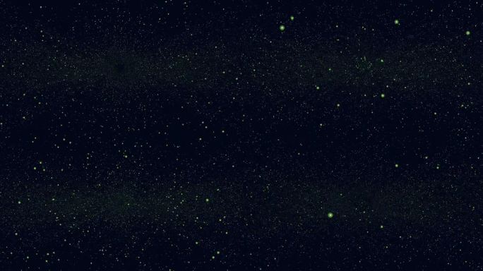 迷人的绿光照亮了繁星满天的夜空