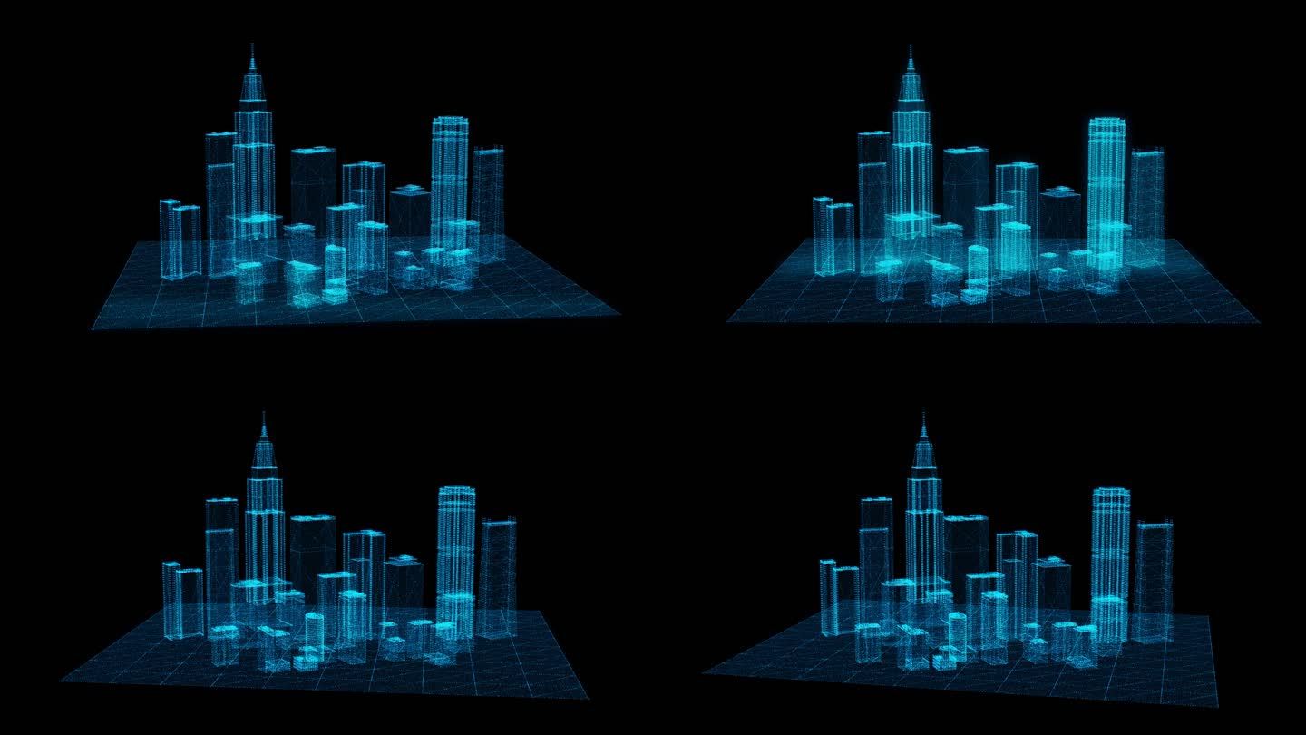 城市建筑全息投影