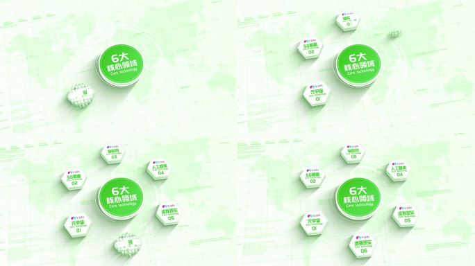 【6个】绿色明亮企业应用信息分类展示