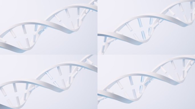 DNA与生物科技概念循环动画3D渲染