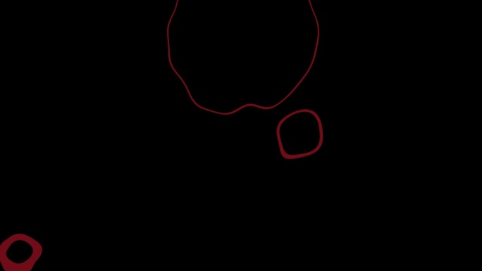 4K抽象冲击波红色圆圈表面背景