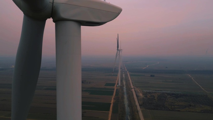 无人机航拍风力发电新能源科技