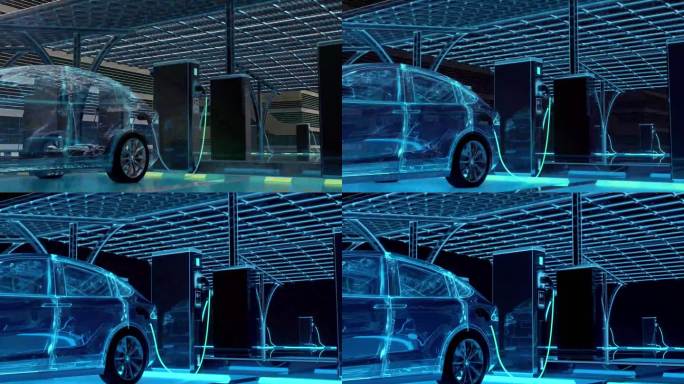 智能汽车快充锂电池智能停车科技充电桩