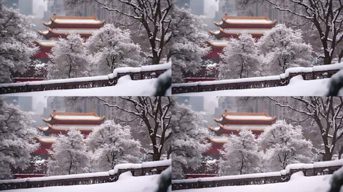 北京冬天雪景