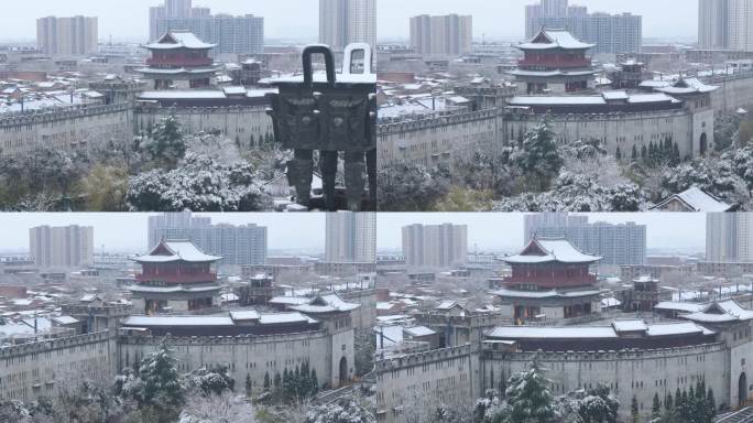 洛阳丽景门雪景