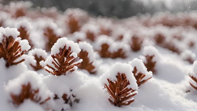 唯美雪景冬天下雪