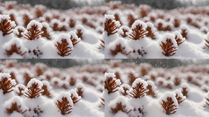 唯美雪景冬天下雪