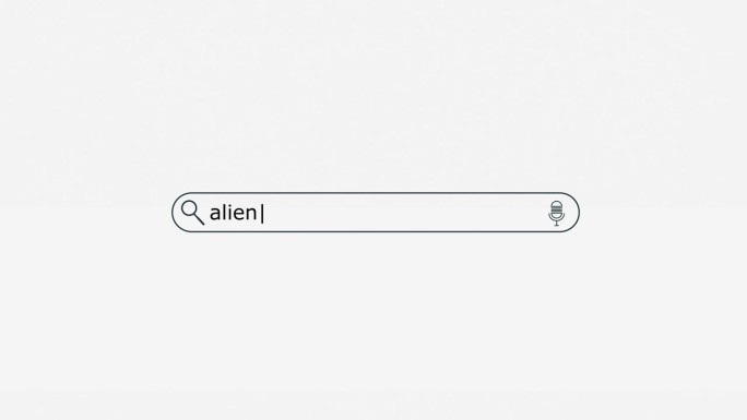 外星人输入在搜索引擎栏上的数字屏幕股票视频