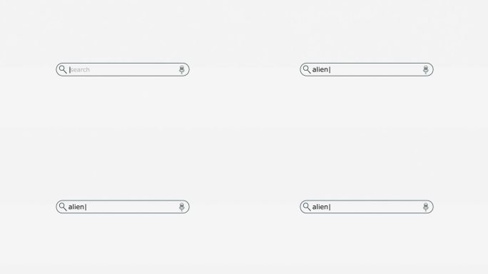 外星人输入在搜索引擎栏上的数字屏幕股票视频