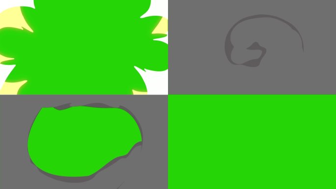 卡通Flash FX叠加运动图形-手绘卡通元素叠加与动态卡通效果，全高清分辨率，绿色屏幕上的Alph