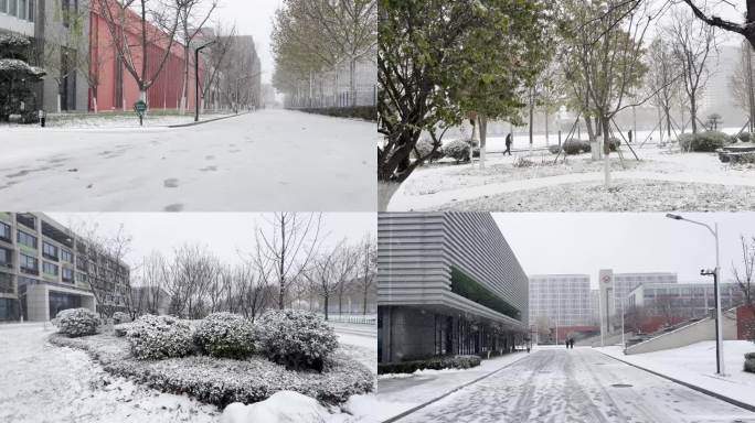 4K-校园雪景