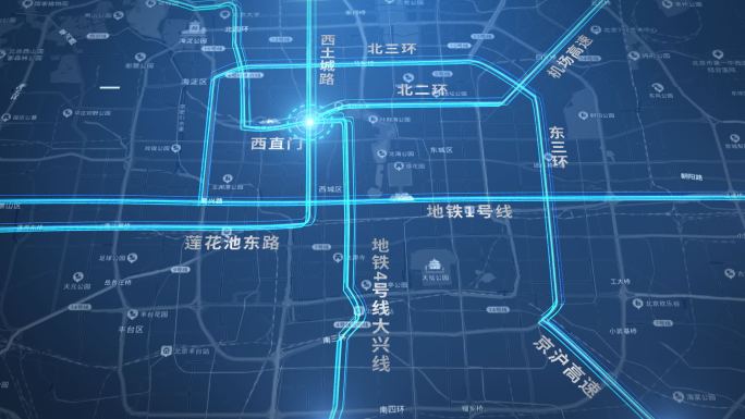北京地图线路模板