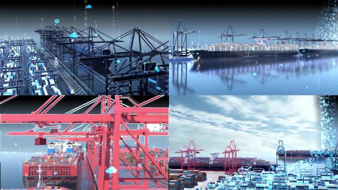 运输科技物流信息智慧港口货轮
