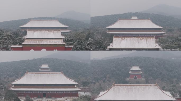 冬日北京明十三陵雪景