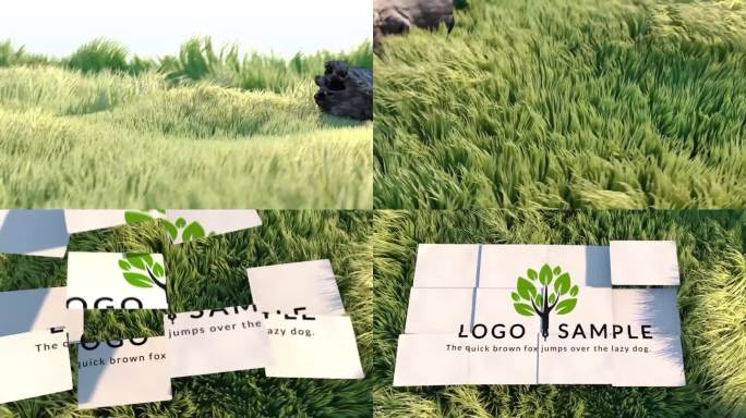 自然与草地logo展示片头