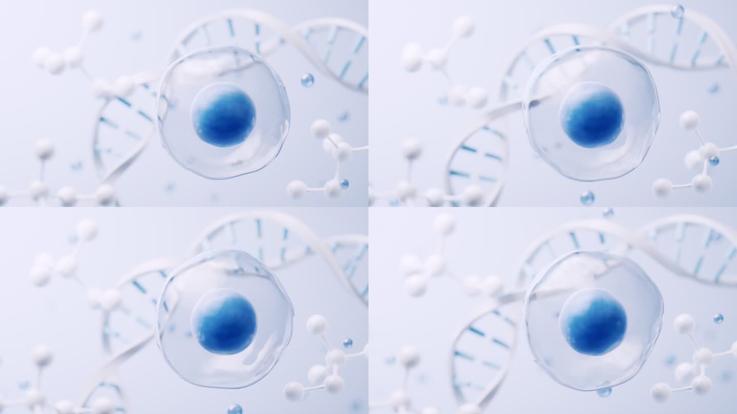 细胞与生物科技背景3D渲染