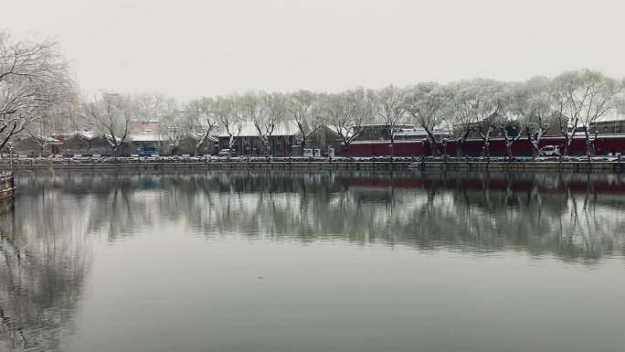 北京北海公园雪景视频