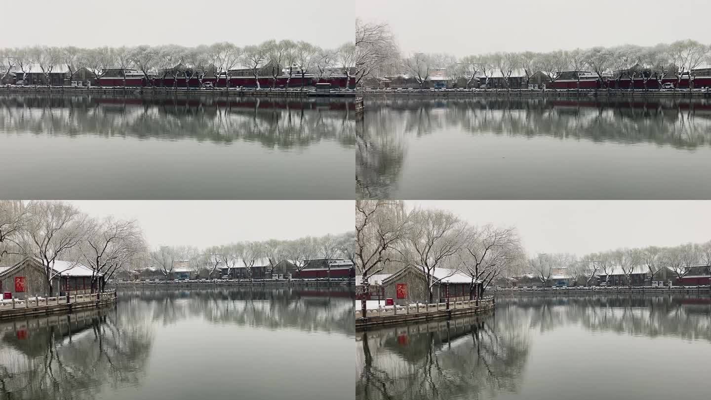 北京北海公园雪景视频