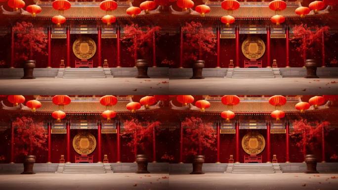 4k红色国风喜庆节日新年背景31