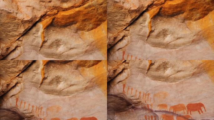 布须曼人在非洲南部洞穴上的绘画