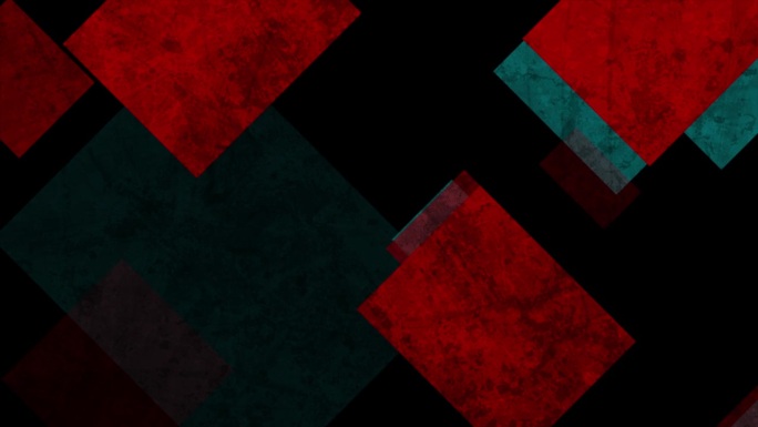 深红和蓝色的grunge技术几何抽象运动背景