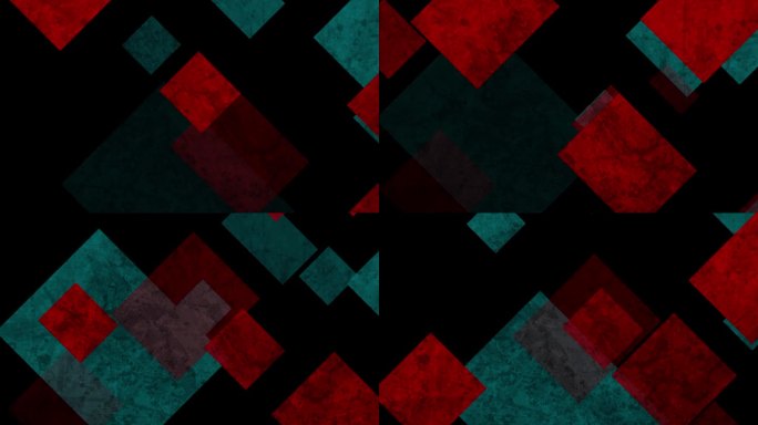 深红和蓝色的grunge技术几何抽象运动背景