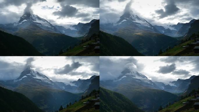 采尔马特，瑞士:马特洪峰和冰川