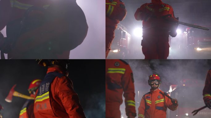 消防形象镜头 烟雾 设备4K 50帧率