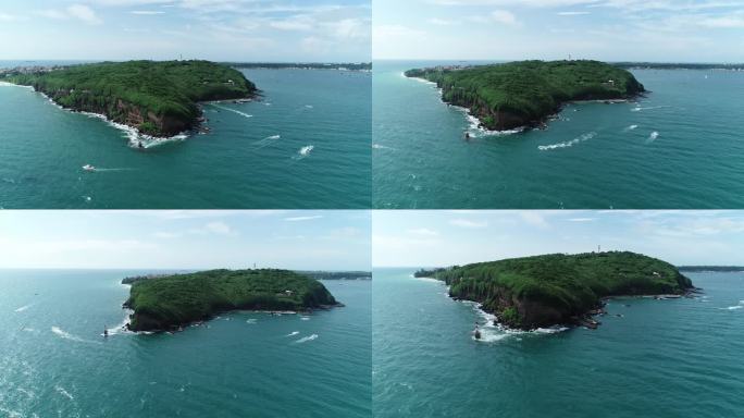 广西北海涠洲岛鳄鱼山快艇4K_原创实拍
