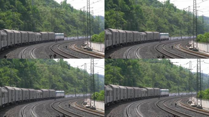 运行中的铁路机械保温列车